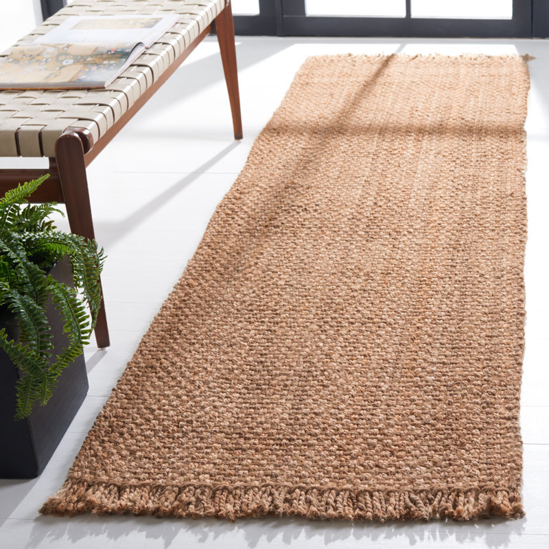 Parkerfield Handmade Flatweave Jute/Sisal Natural Area Rug, Runner 2'6" x 12'