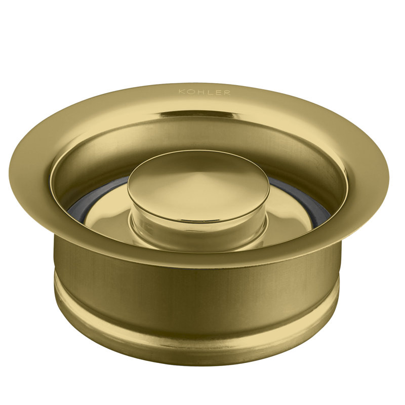 Kitchen Sink Garbage Disposal Flange with Stopper, Fits Standard Disposal Units, Vibrant Polished Brass