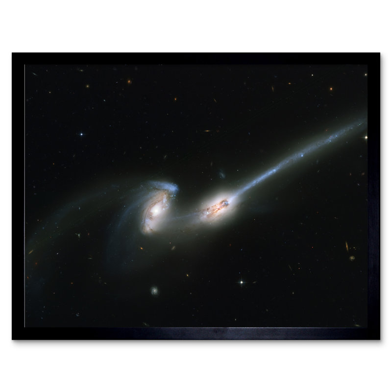 Hubble Space Telescope The Mice NGC 4676 Two Spiral Galaxies - Single Picture Frame Print