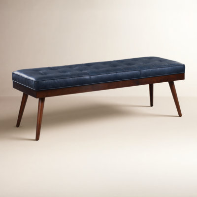 Luca 55" Genuine Leather Entryway Bench
