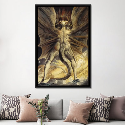 «The Great Red Dragon 1805-1810» par William Blake, reproduction d'art sur toile tendue