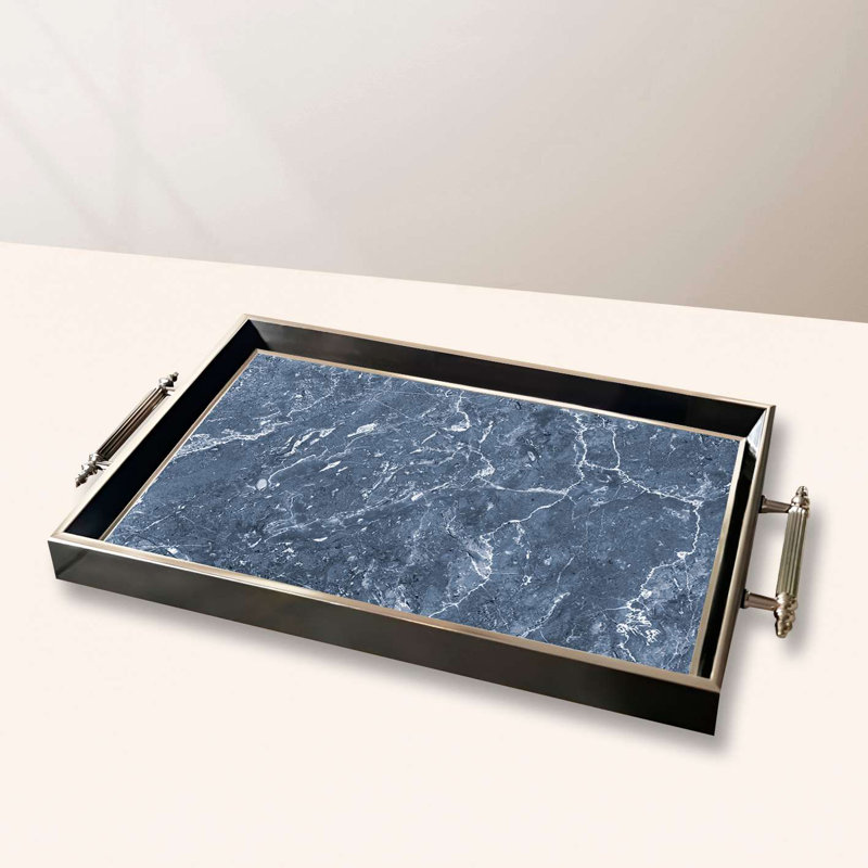 Elegant Glass Serving Tray, 19.7 x 11.4 x 1.4 inches | 100% High-Quality Glass | Perfect for Entertaining & Serving | Stylish and Functional Design for Home & Parties | Durable and Easy to Clean