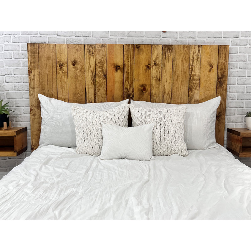Davel Solid Wood Headboard, King, Golden Brown