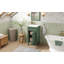 Meuble-lavabo vert 16 po pour salle de bain avec lavabo en céramique Elowen