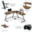 Bureau en forme de L - Bureau d'angle Comupter de 50,8 po - Bureau à domicile avec tablette pour moniteur et support pour unité centrale - Table d'écriture Modern Gaming Study-1261017442