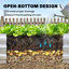 Lit de jardin surélevé pour patio avec mini couverture de serre, acier galvanisé, finition argentée, 50 x 37,4 x 36,2 pouces
