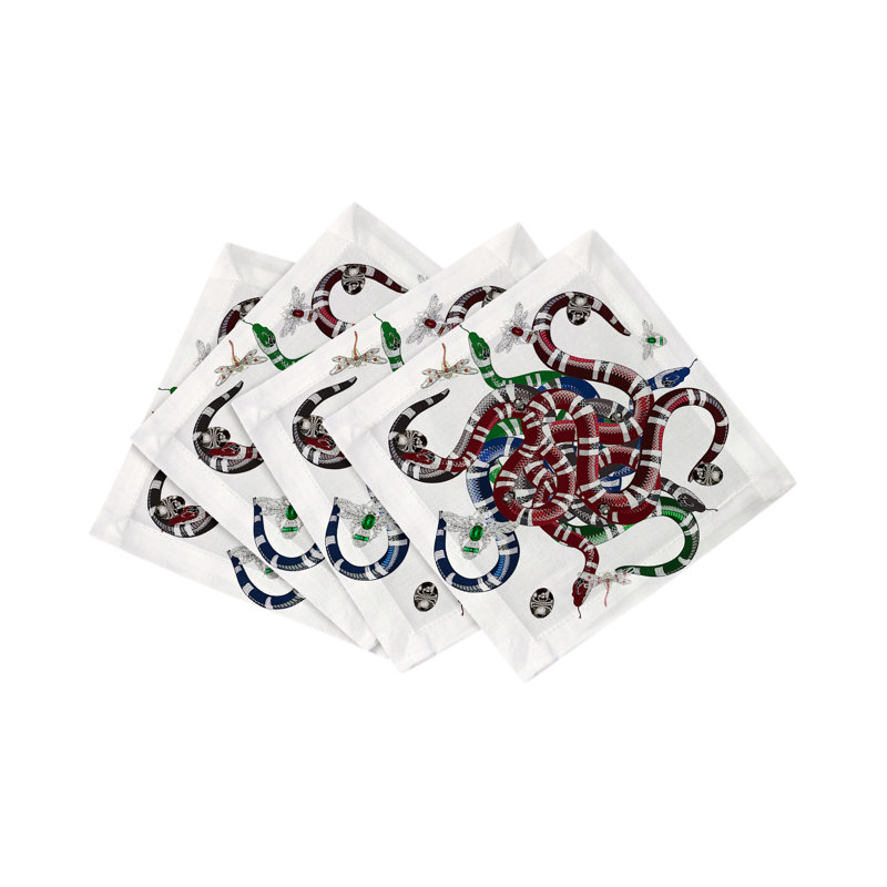 Serviette de table Ouroboros, Blanc