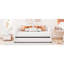 Lit de jour simple beige avec rangement gigogne extensible, ergonomique et empilable