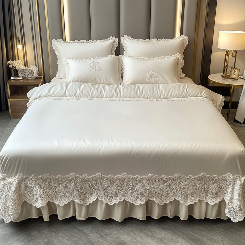 Jupe de lit romantique de style minimaliste