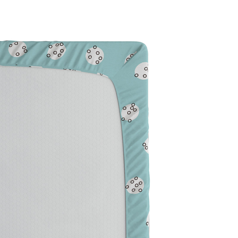 Microfiber Geometric Fitted Sheet, Queen Fitted Sheet