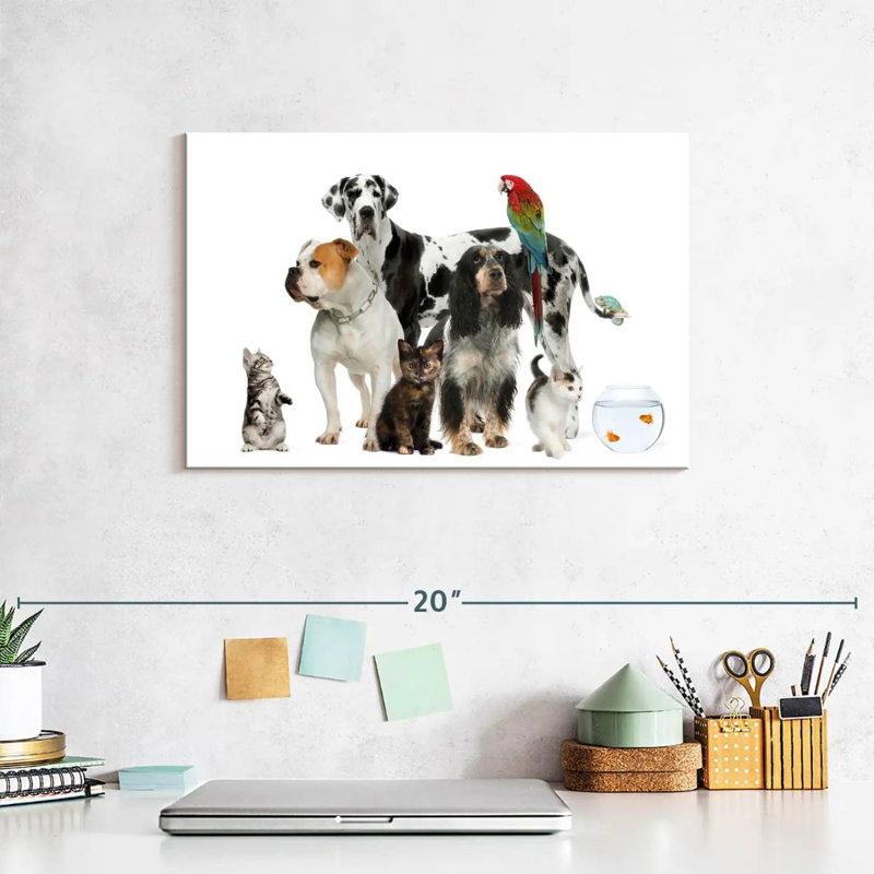 Group Of House Pets, 8" H x 12" W