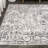 Merza Ornate Geometric Medallion Dark Gray Rug-1885836708