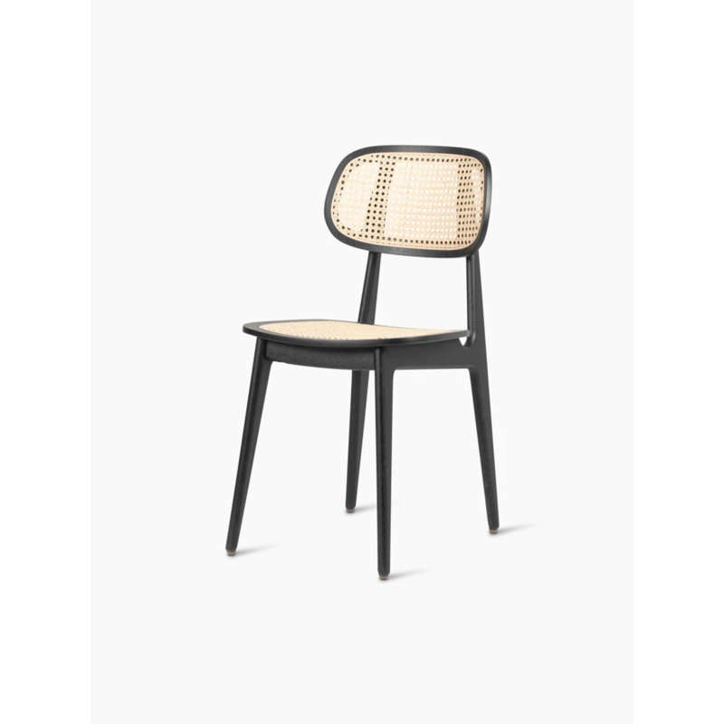 Titus Outdoor Dining Side Chair, Black Boucle, Black