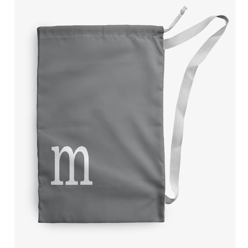Sac à linge Monogram, Moyen (H 36 po x l 28 po), gris