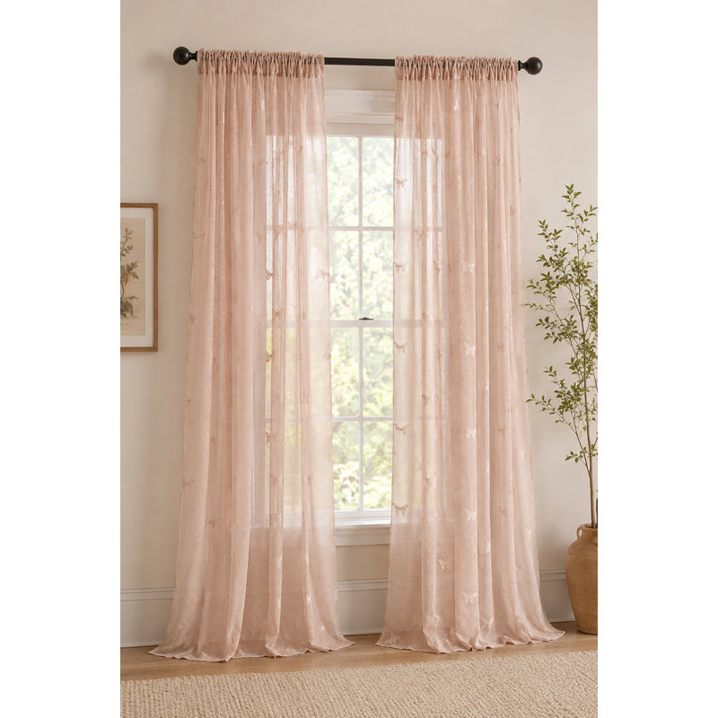 Evalyn Sheer Curtain Single Panel, 54" W x 108" L