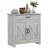 Sideboard Buffet Cabinet, Farmhouse Barn Door with Drawer &amp; Adjustable Shelf, Stone Gray | MDF, Particleboard