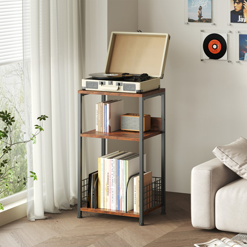 Armoire de rangement à 3 niveaux, Brun rustique