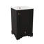 Meuble-lavabo de 20 po avec lavabo simple intégré, tablette ajustable en U, tiroir à compartiments et support de rangement fixé à la porte-1582423410