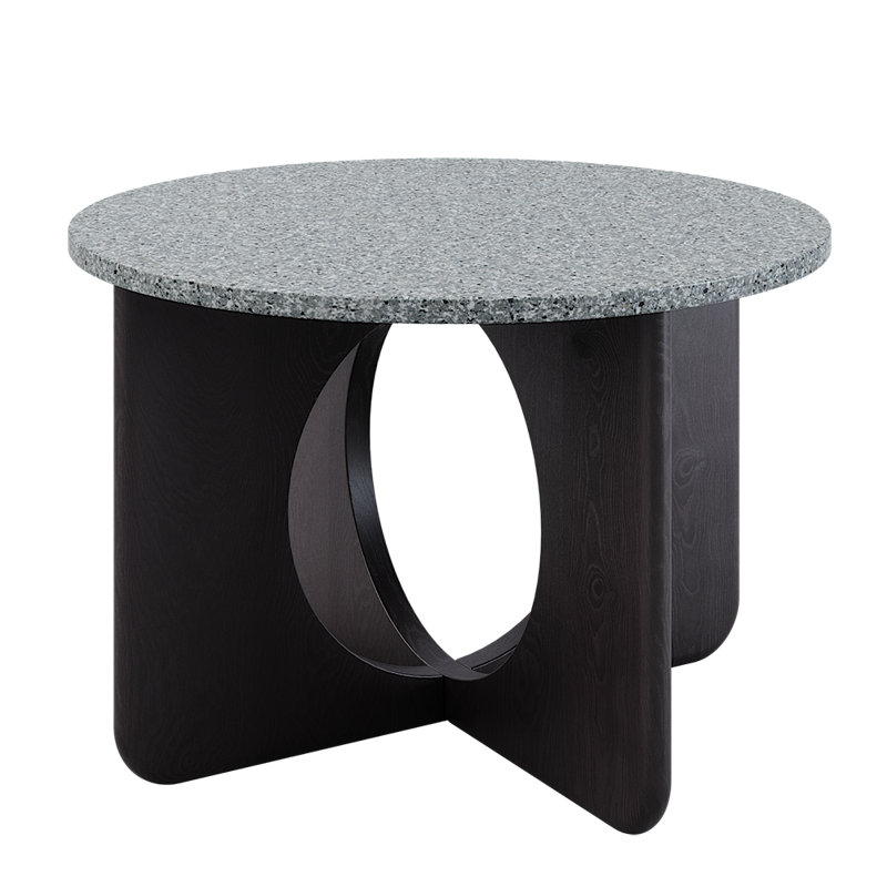 Table basse Tumble, Gris, Noir