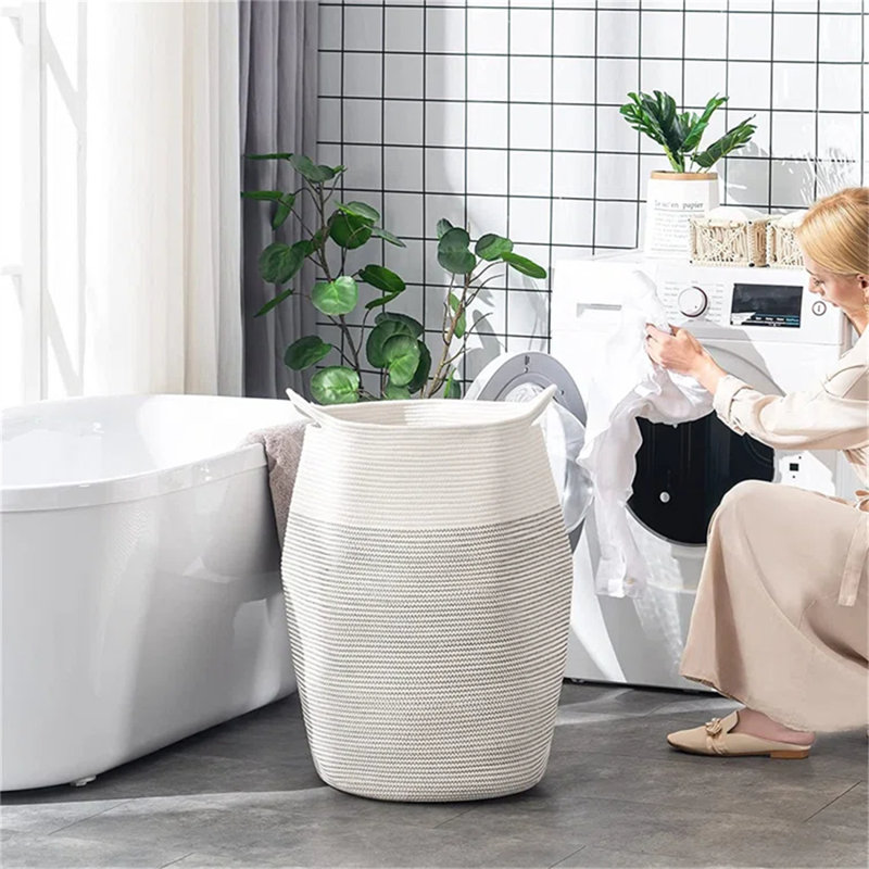 Semi-Handmade Fabric Laundry Hamper