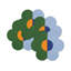 Floral Linen Patchwork Placemats in Blue/Green