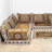 Spice Tone Boho Floor Seating Set With Plush Back Cushions – Low Lounge Sofa For Cozy Living Room, Balcony Or Meditation Space-1180173366