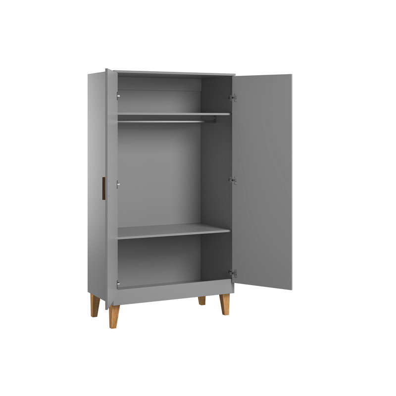 Jahn 2 Door Wardrobe, Dark Grey/Grafitt