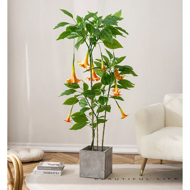 Large Mandala Simulation Green Plant, 62.99" H x 23.62" W x 23.62" D