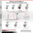 4-Piece Thermoplastic Rubber Caster Set
