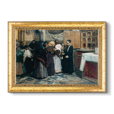 Kissing the Relic (El beso de la reliquia), 1893-JoaquÃ­n Sorolla-Custom Framed Canvas