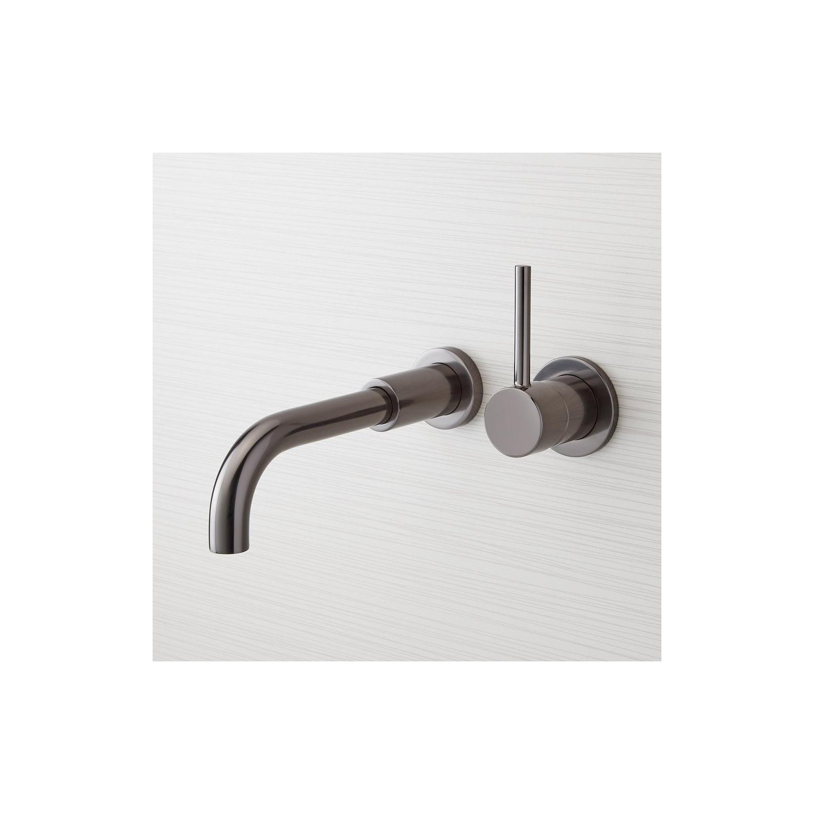 Lexia 1.2 GPM Wall Mounted Widespread Bathroom Faucet, Gunmetal
