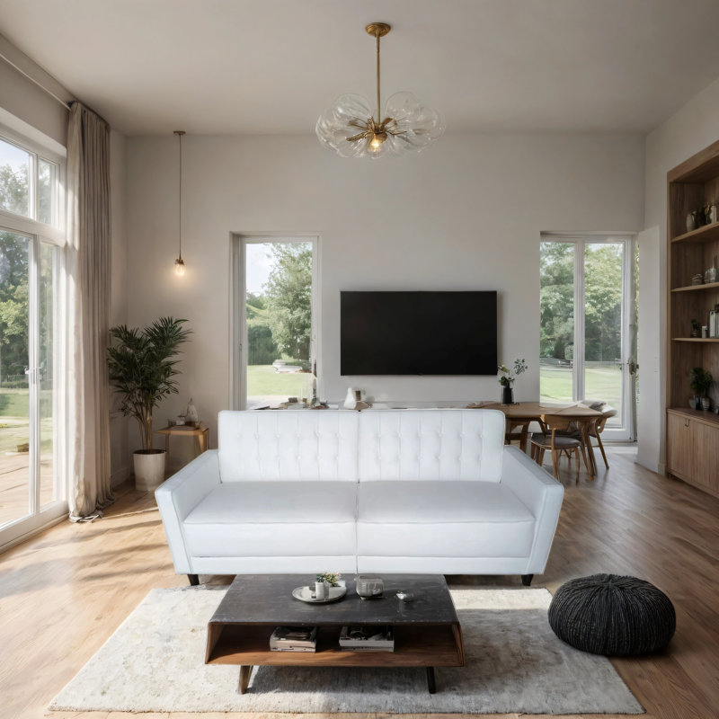 Canapé-lit de luxe 81,6 po en velours, Velours gris velours