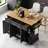 Kitchen Island With Drop Leaf And Wheels-1086515133