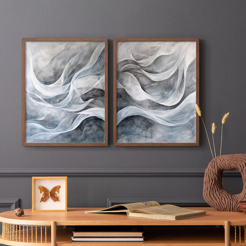 ABSTRACT Series CDLX III - Reproduction encadrée de qualité supérieure - prête à être accrochée - aucun clou requis - aucun clou requis