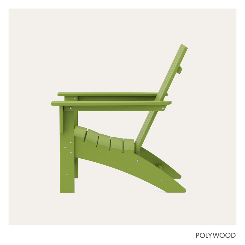 POLYWOOD Modern Adirondack Chair, Lime