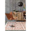 Tapis d'intérieur en laine tissé à plat à motif géométrique réversible orange fait à la main Cissie Performance-24432777