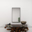 Miroir mural en bois avec un cadre fin et minimaliste-413346694-413346695