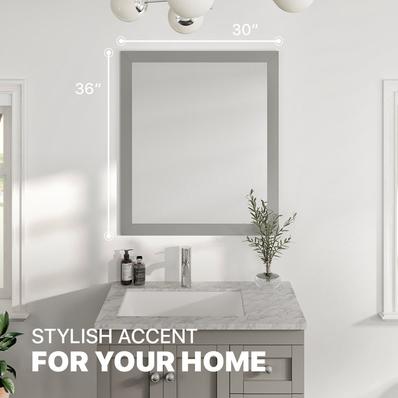 Yena Bathroom/Vanity Mirror, Gray