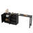 Wooden 89.7''l Bar Cabinet With Extendable Table And Adjustable Shelves, Multi-purpose Home Bar & Liquor Bar For Kitchen And Living Room-1206164089