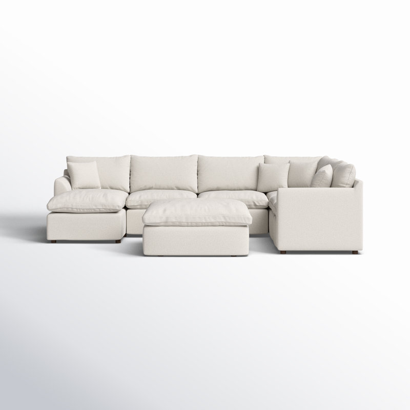 Beauen Upholstered U-Shaped Sectional, Right Hand Facing
