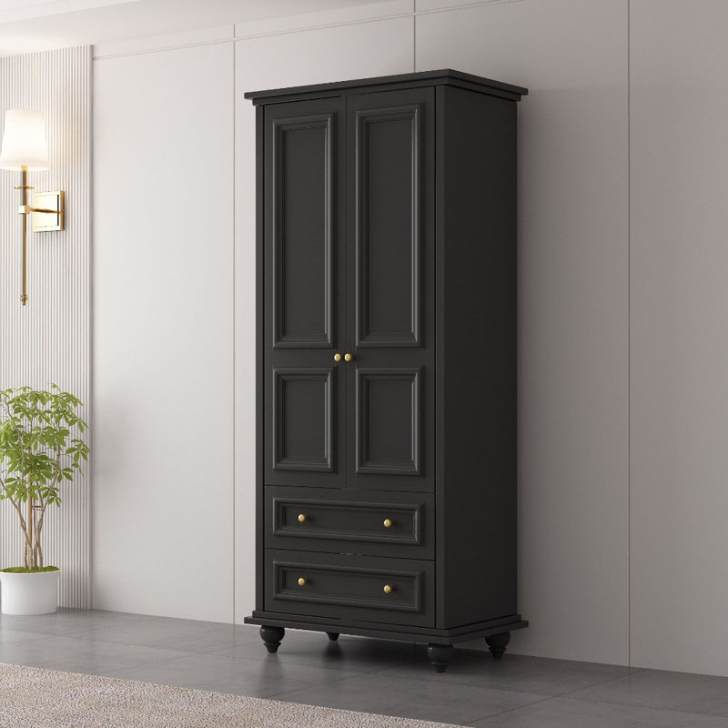 Garde-robe simple de couleur unie, Black