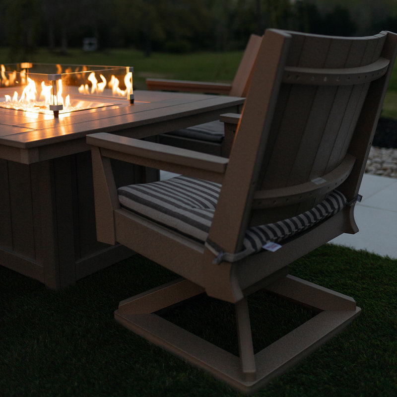 Chaise berçante berçante en teck, Teck naturel
