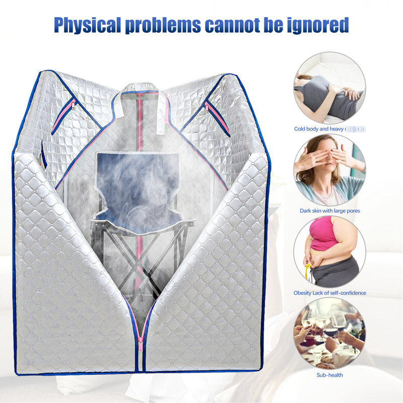 Home Spa Portable - Tente à vapeur avec chauffage, fauteuil, télécommande 29,14 po X 39,31 po Détails Utilisation Profondeur Largeur Hauteur Caractéristique