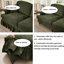 Canapé modulaire en L vert à 4 places modulaire | Canapé Comfy Chenille