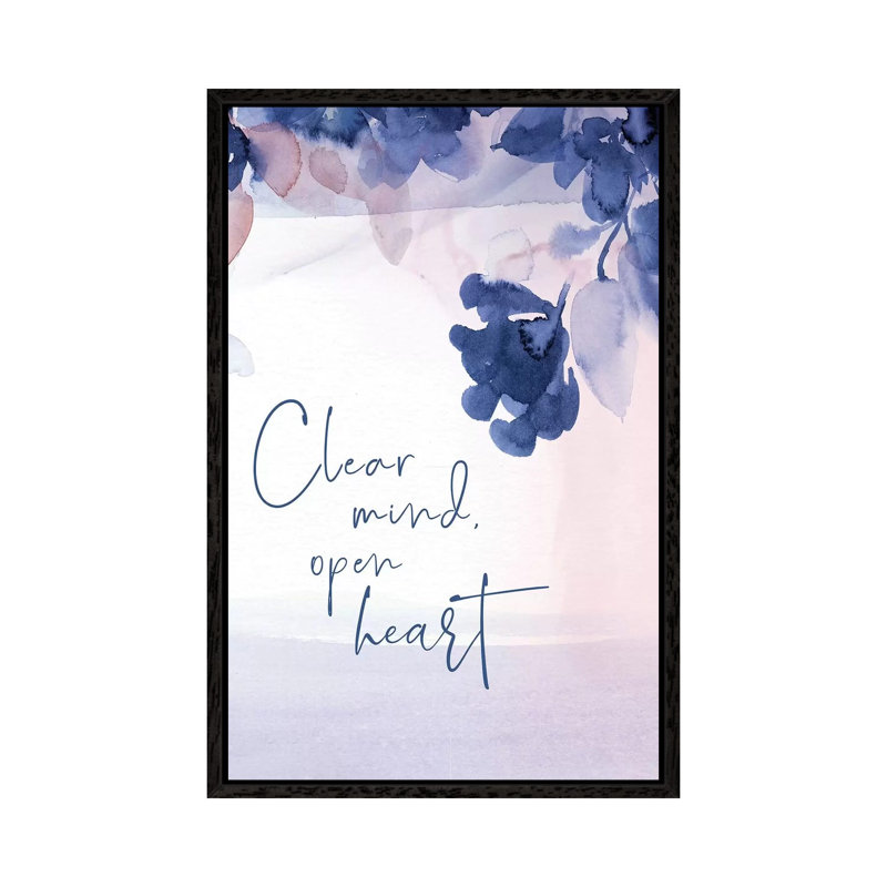 Clear Mind by Stephanie Ryan - Print on Canvas, Black Floater Framed, 66.04cm H x 45.72cm W x 3.81cm D