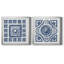 Indigo Medallion IV Indigo Medallion IV - ensemble de 2 impressions encadrées-617170431-617169925-607326513