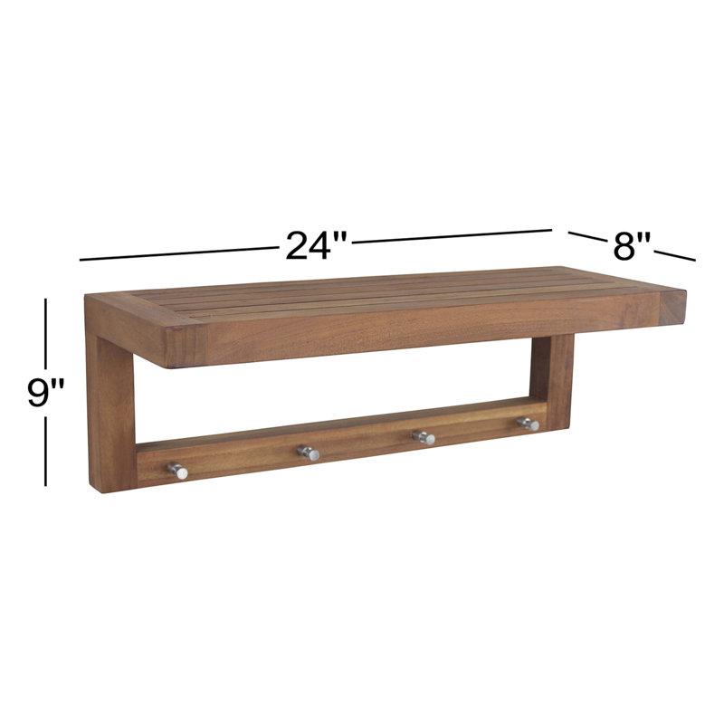 Spa Teak 24" W Wall Shelf