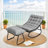 Patio Outdoor Lounge Chair Rocking Chair With Ottoman-1062662864
