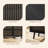 Shoe Storage Cabinet with 4 Flip Drawers, Fluted Panel Wooden Shoe Rack Organizer with Adjustable Shelves for Entryway, Hallway, Living Room, Black-129889902-129889905