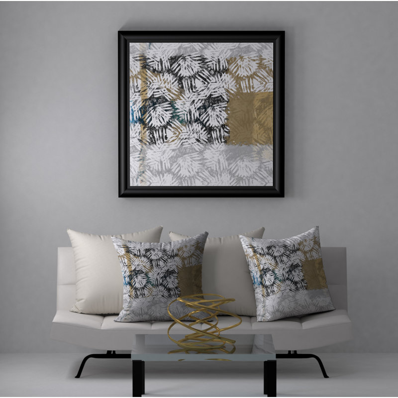 Abstract Reversible Throw Pillow, 18" x 18"